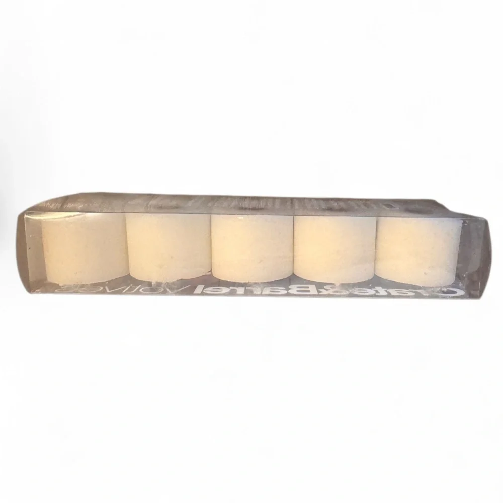 Crate & Barrel Ivory Votive Candle Set (10)